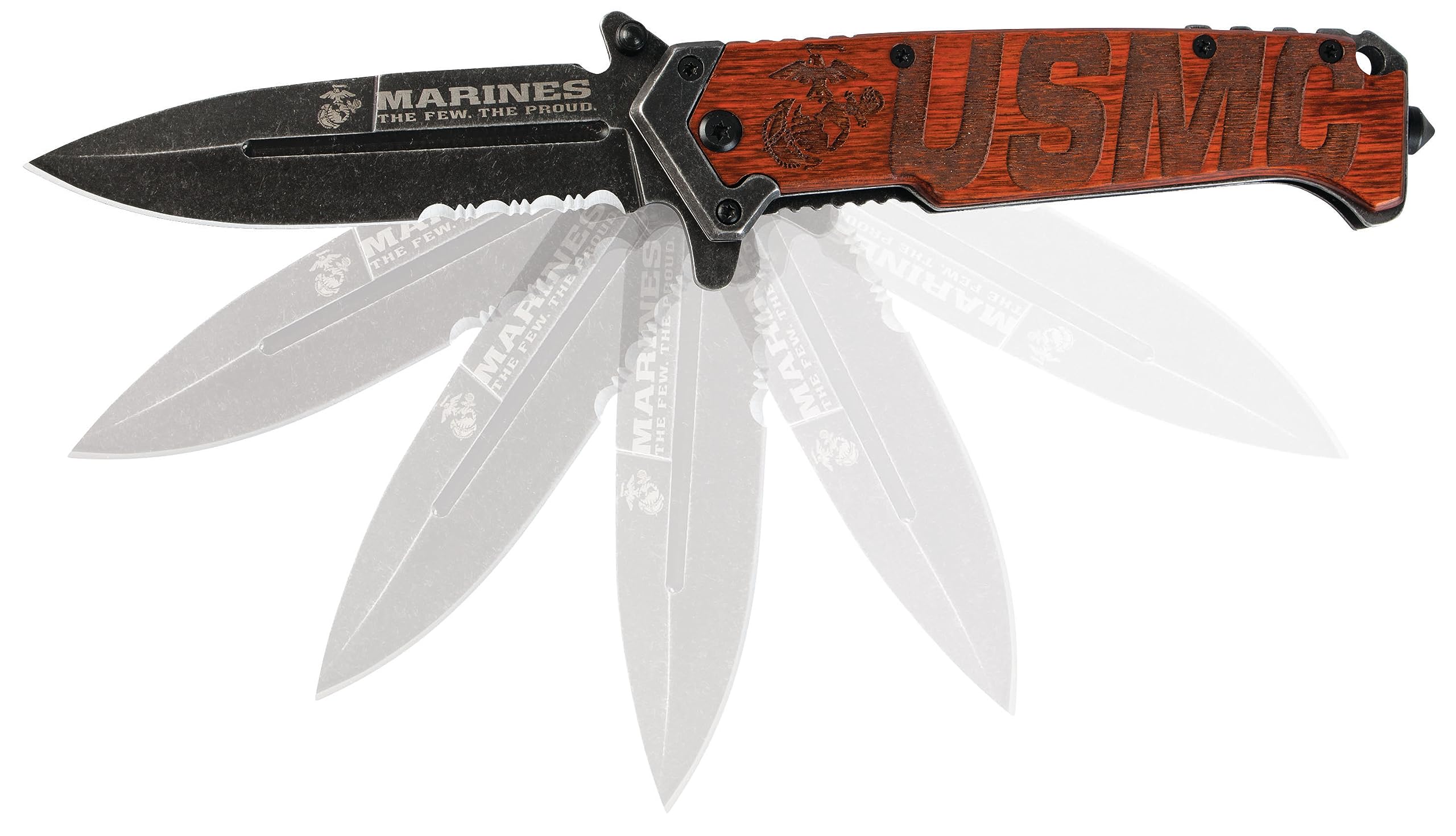 Amazon.com: USMC Beachhead Partially Serrated Assisted Opening